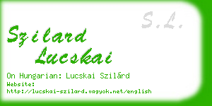 szilard lucskai business card