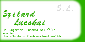 szilard lucskai business card